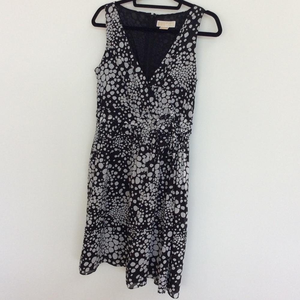 Michael Kors black/ white polka dot mini dress